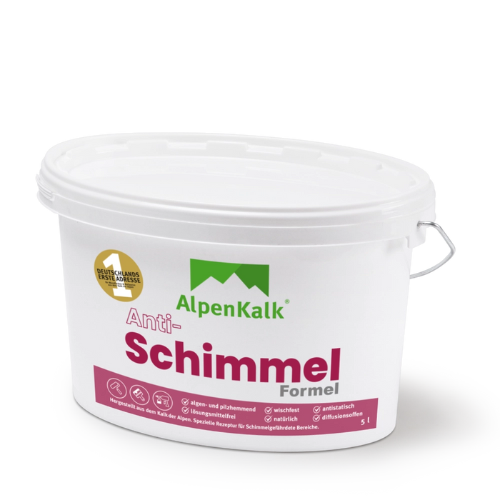 Anti-Schimmelfarbe - Kalkfarbe mit Anti-Schimmel-Formel 5l / ca. 35 m²
