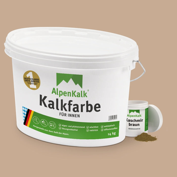 Kalkfarbe INNEN Kaschmir-Braun 14 kg (65 m²)