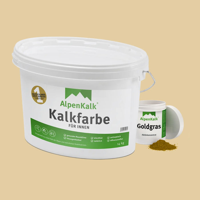 Kalkfarbe INNEN Gold-Gras 14 kg (65 m²)