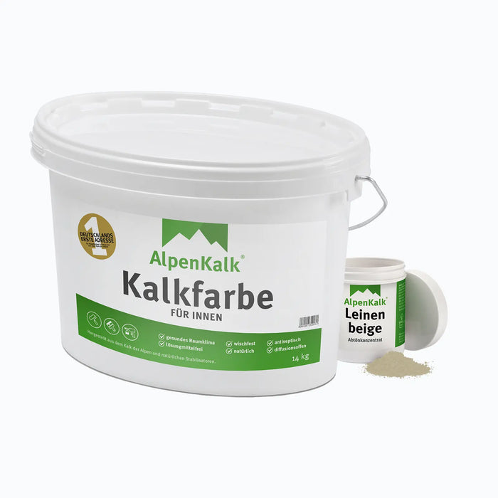 Kalkfarbe INNEN Leinen-Beige 14 kg (65 m²)