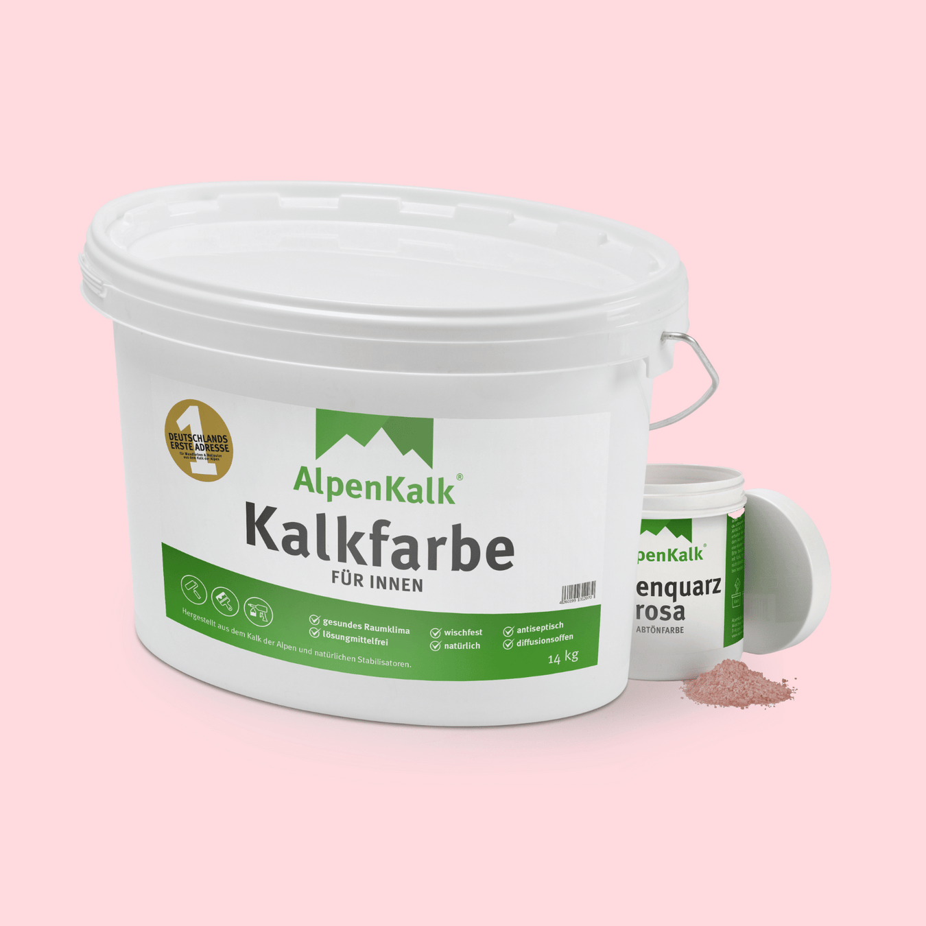 Kalkfarbe Rosenquarzrosa