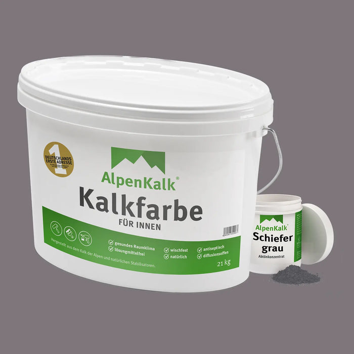 Kalkfarbe INNEN Schiefer-Grau 21 kg (100 m²)