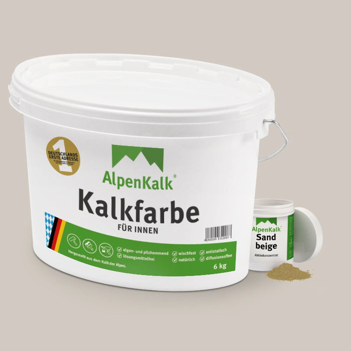 Kalkfarbe INNEN Sand-Beige 6 kg (30 m²)