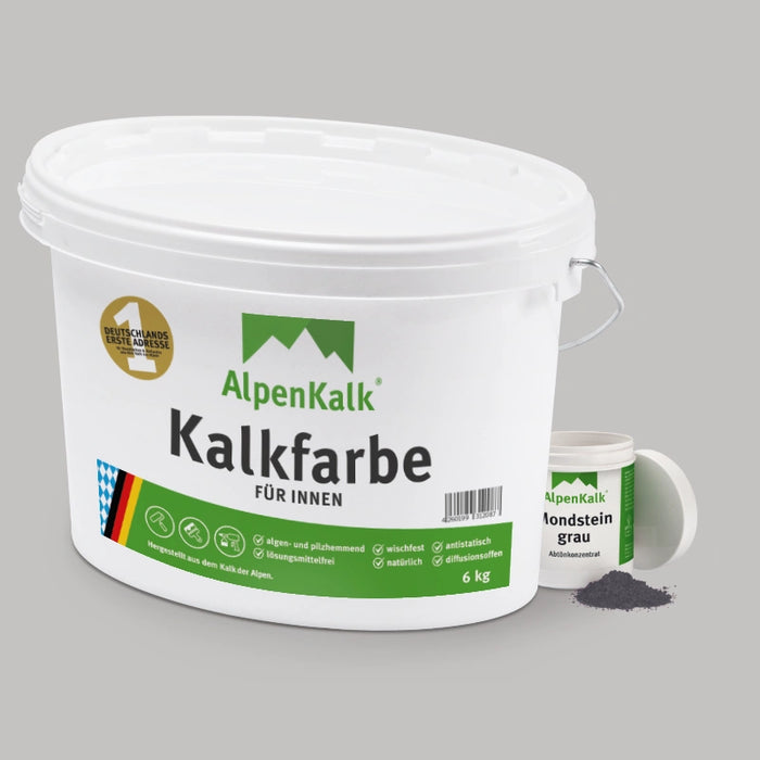 Kalkfarbe INNEN 6 kg Mondstein-Grau (30 m²)
