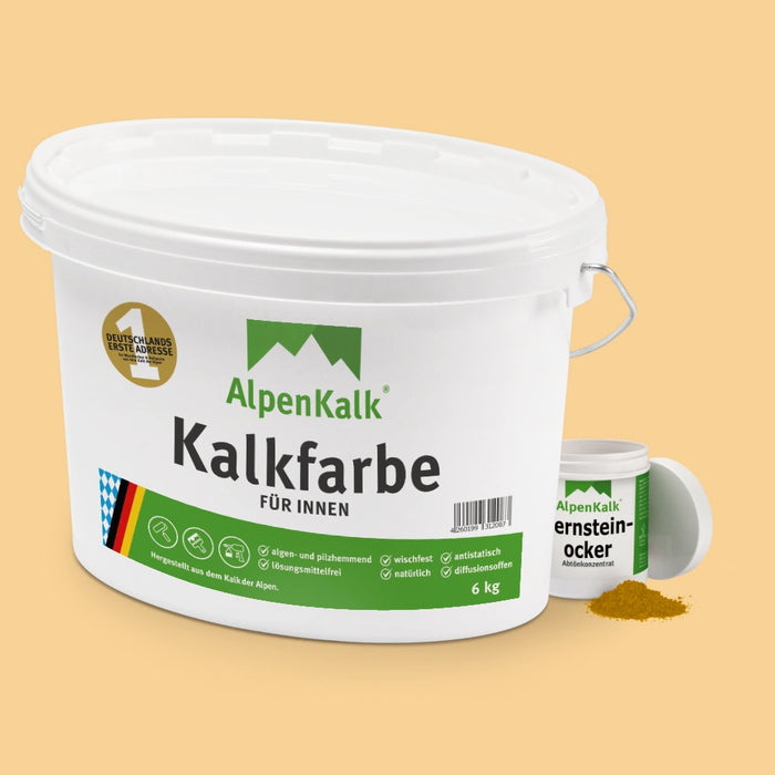 Kalkfarbe INNEN 6 kg Bernstein-Ocker (30 m²)