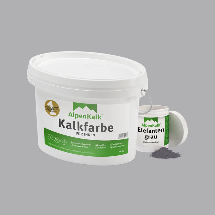 Kalkfarbe INNEN Elefanten-Grau 6 kg (30 m²)