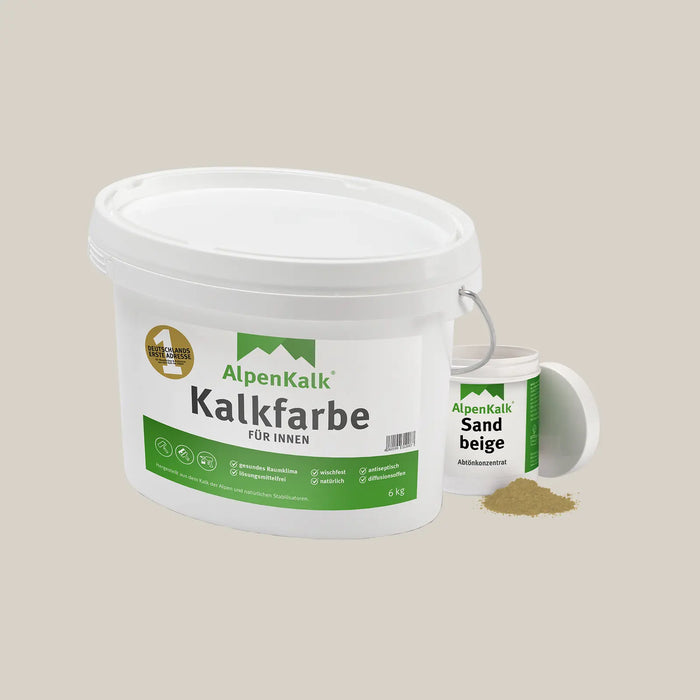 Kalkfarbe INNEN Sand-Beige 6 kg (30 m²)