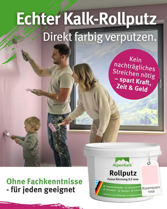 Rollputz FEIN 24 kg Rosenquarz-Rosa