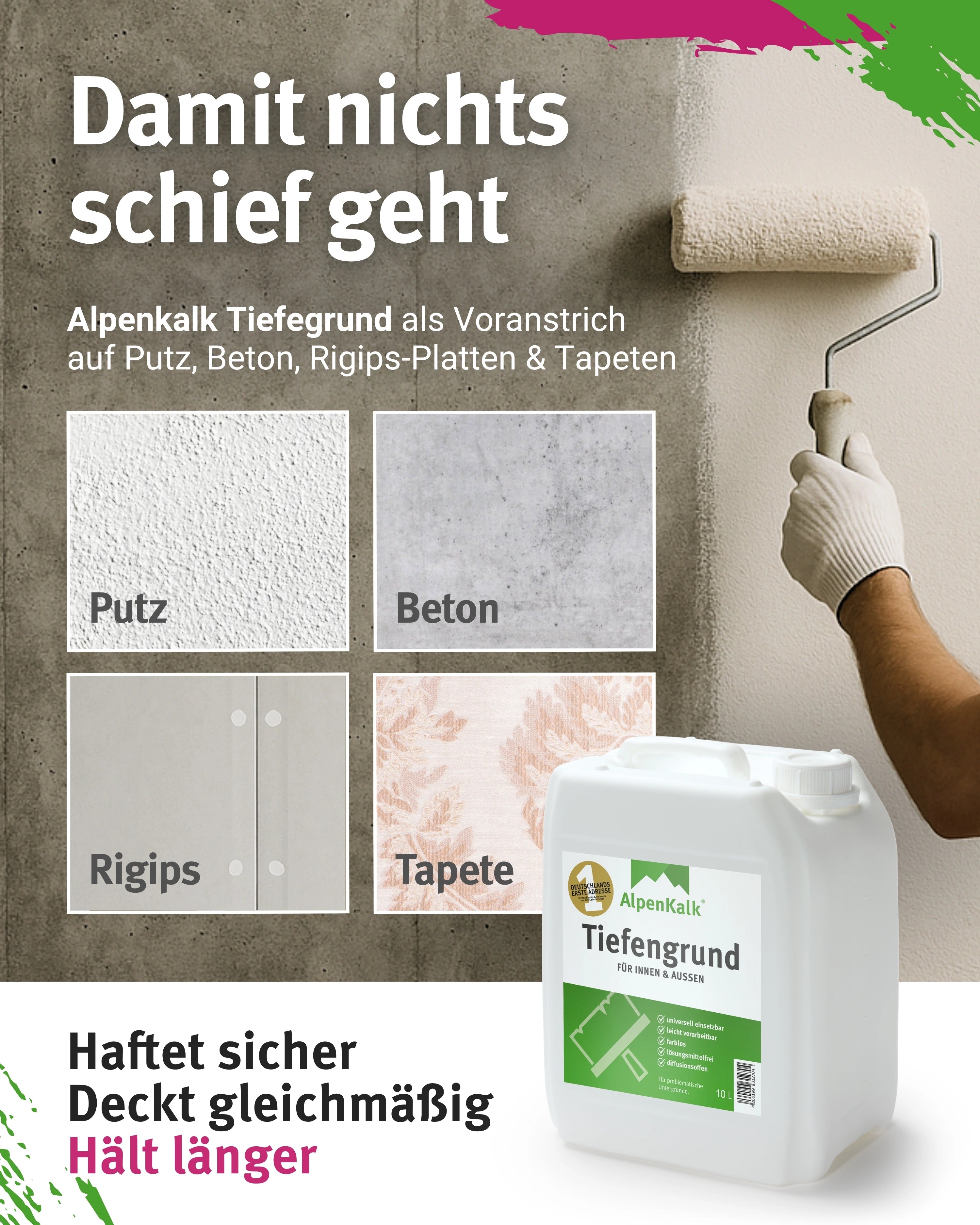 Kalkfarbe INNEN 6 Kg / ca. 30 m²