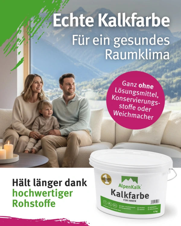 Kalkfarbe INNEN 6 Kg / ca. 30 m²