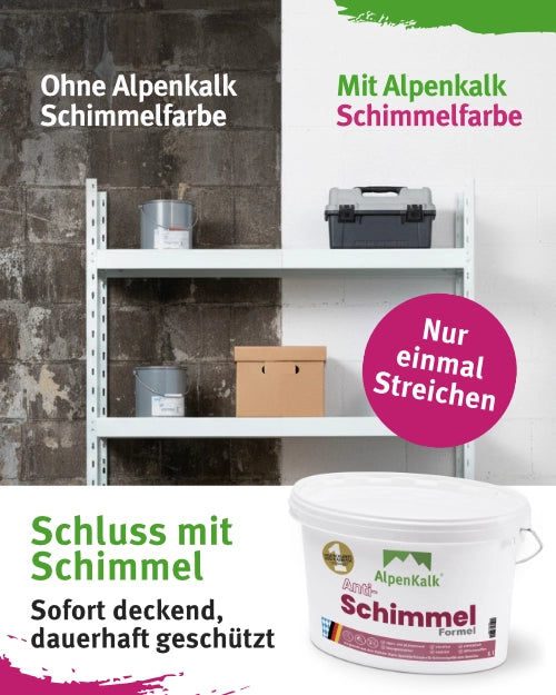 Anti-Schimmelfarbe - Kalkfarbe mit Anti-Schimmel-Formel  5l / ca. 35 m²