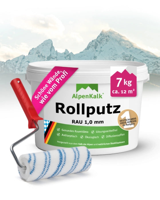 Rollputz rau (1,0 mm) jetzt 7 kg (5+2) / ca. 12 m²