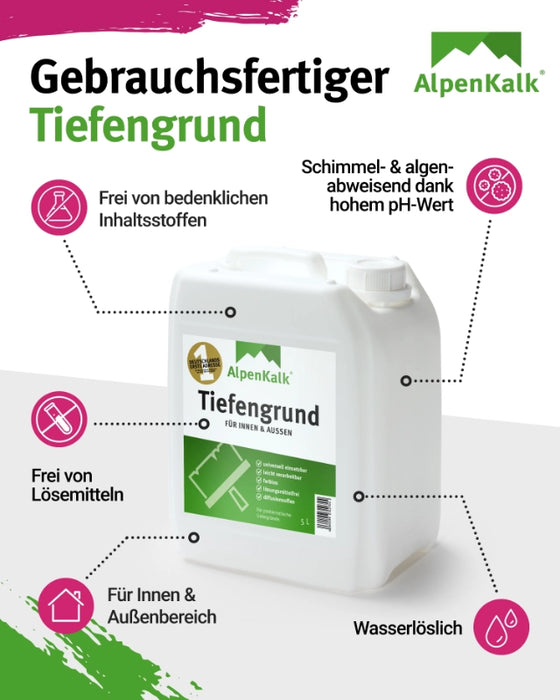 AlpenKalk Haft- u. Tiefengrund 10 L / ca. 100 m²