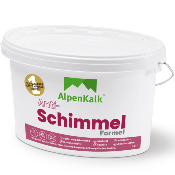 Anti-Schimmelfarbe - Kalkfarbe mit Anti-Schimmel-Formel  10l / ca. 70 m²