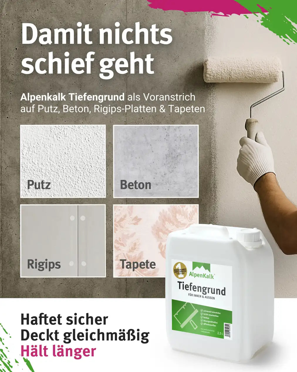 Kalkfarbe INNEN 6 Kg / ca. 30 m²