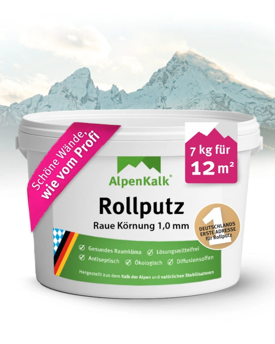 Rollputz rau (1,0 mm) jetzt 7 kg (5+2) / ca. 12 m²