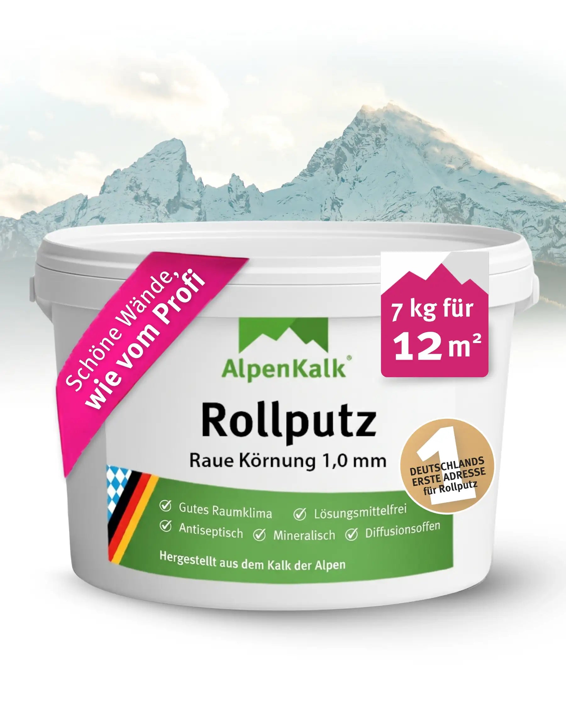 Rollputz rau (1,0 mm) jetzt 7 kg (5+2) / ca. 12 m²