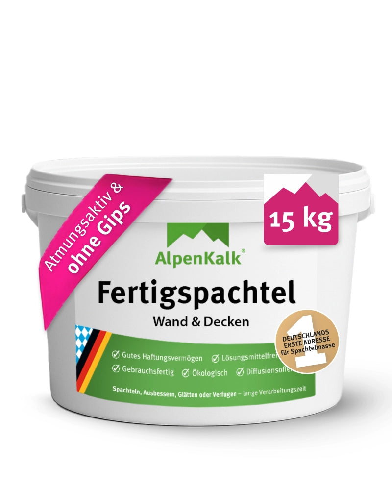 AlpenKalk Fertigspachtel jetzt 15 kg (12 + 3 kg)