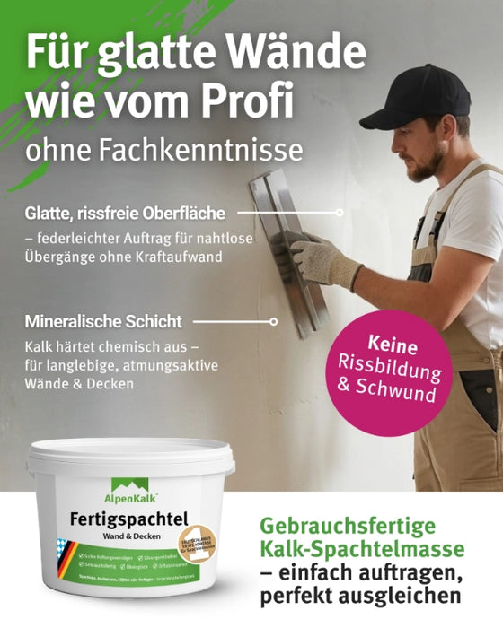 AlpenKalk Fertigspachtel jetzt 4 kg (3 + 1 kg)