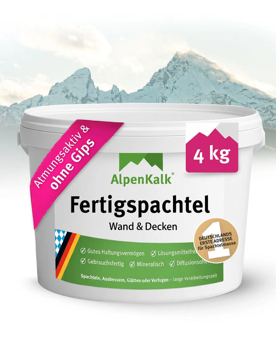 AlpenKalk Fertigspachtel jetzt 4 kg (3 + 1 kg)