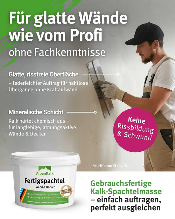 AlpenKalk Fertigspachtel jetzt 4 kg (3 + 1 kg)