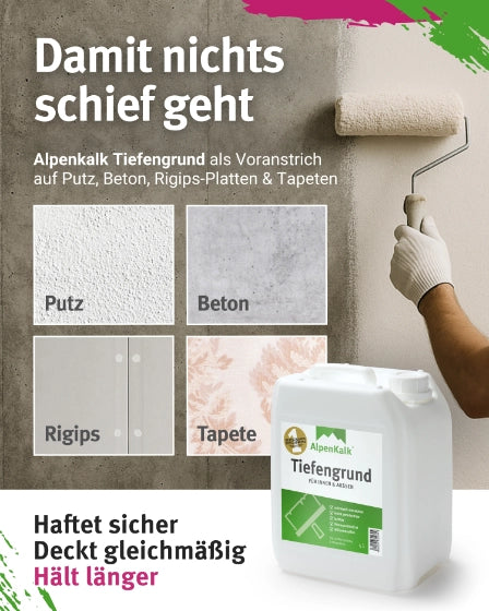 Kalkfarbe INNEN Steppen-Beige 14 kg (65 m²)