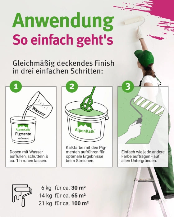 Kalkfarbe INNEN 14 kg Cappuccino-Braun (65 m²)