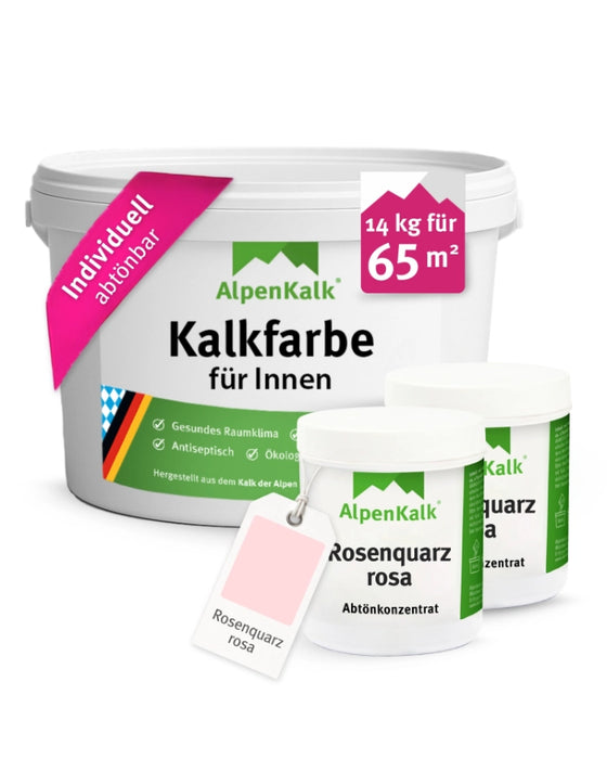 Kalkfarbe INNEN 14 kg Rosenquarz-Rosa (65 m²)