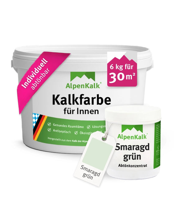 Kalkfarbe INNEN 6 kg Smaragd-Grün (30 m²)