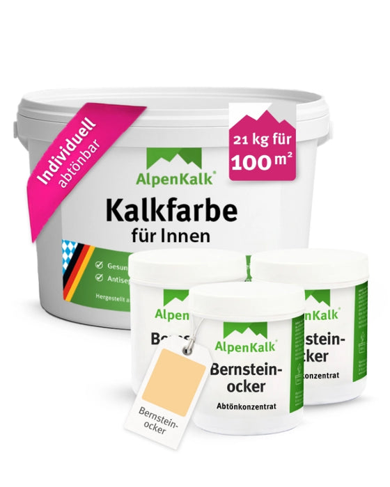 Kalkfarbe INNEN 21 kg Bernstein-Ocker (100 m²)