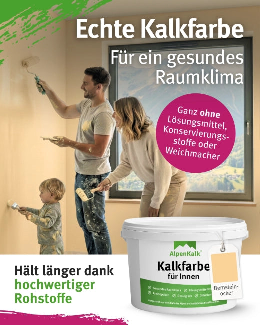 Kalkfarbe INNEN 6 kg Bernstein-Ocker (30 m²)