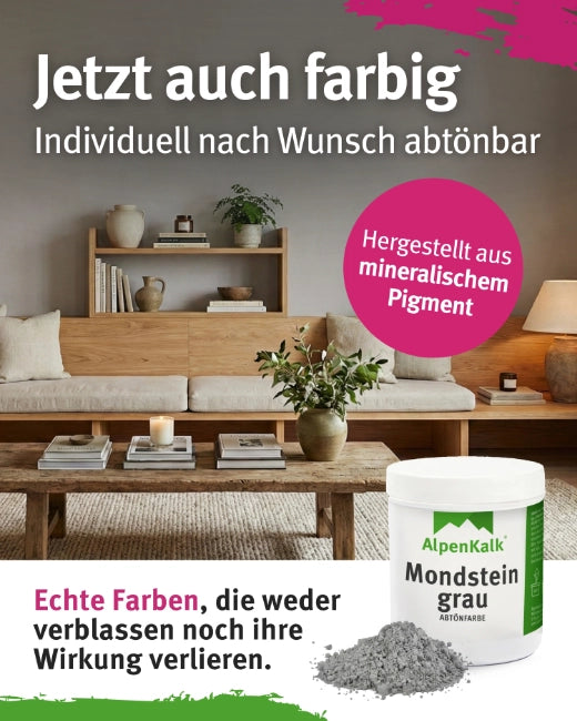 Kalkfarbe INNEN 14 kg Mondstein-Grau (65 m²)