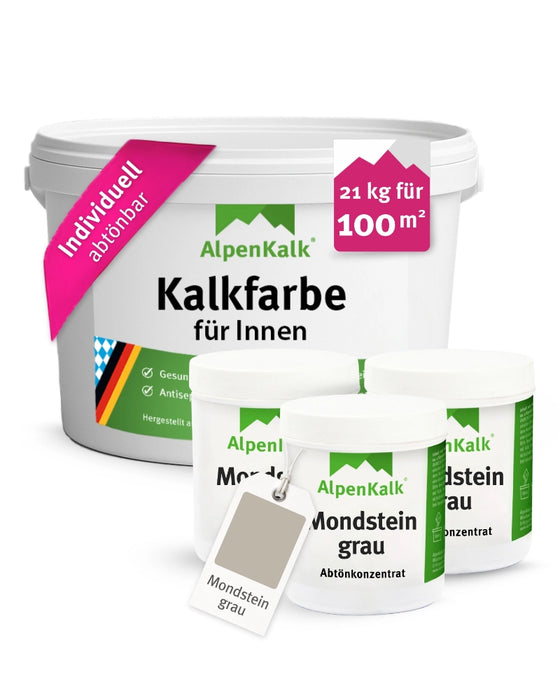 Kalkfarbe INNEN 21 kg Mondstein-Grau (100 m²)