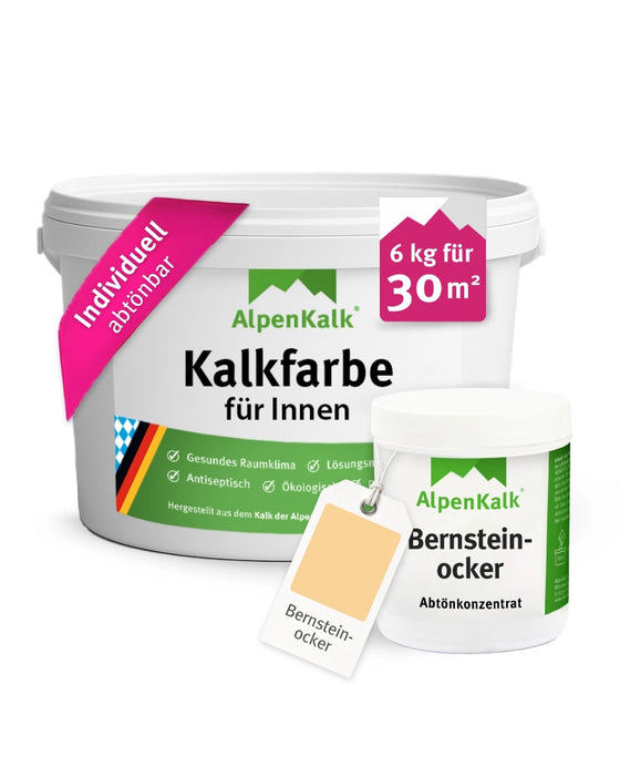 Kalkfarbe INNEN 6 kg Bernstein-Ocker (30 m²)
