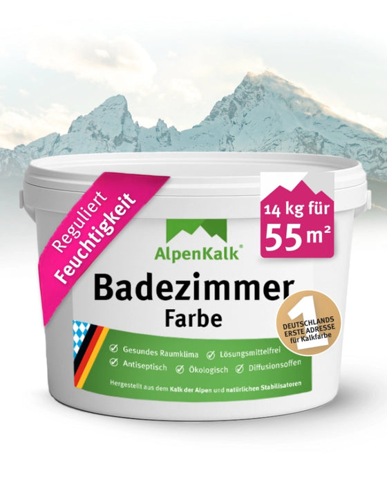 Badezimmer Farbe - Kalkfarbe 14 kg  / ca. 55 m²