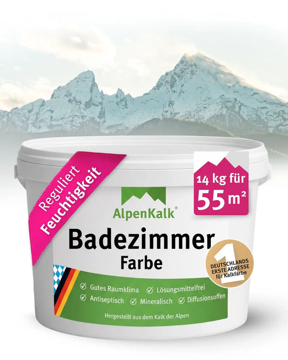 Badezimmer Farbe - Kalkfarbe 14 kg  / ca. 55 m²