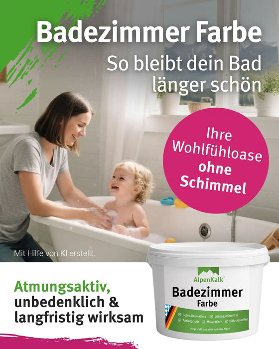 Badezimmer Farbe - Kalkfarbe 14 kg  / ca. 55 m²