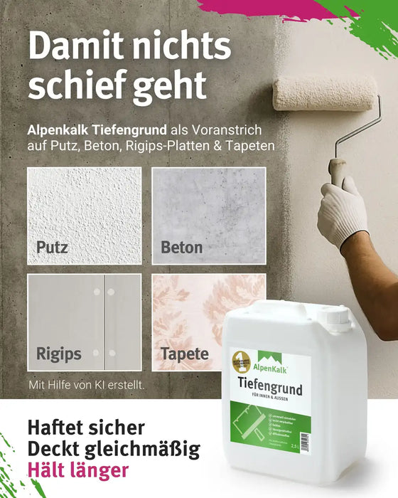 Badezimmer Farbe - Kalkfarbe 14 kg  / ca. 55 m²