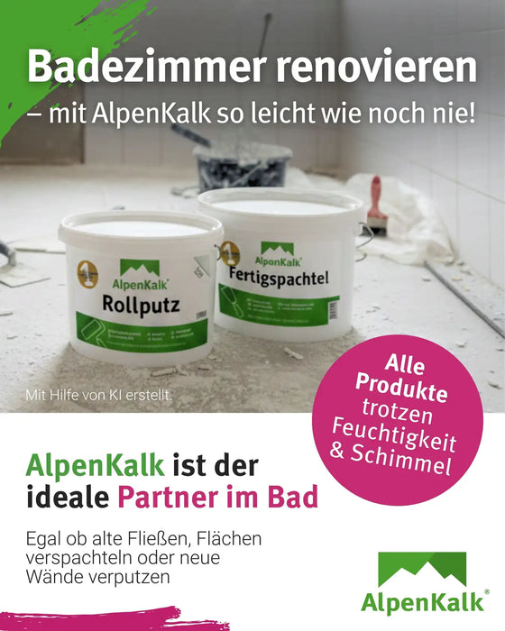 Badezimmer Farbe - Kalkfarbe 14 kg  / ca. 55 m²