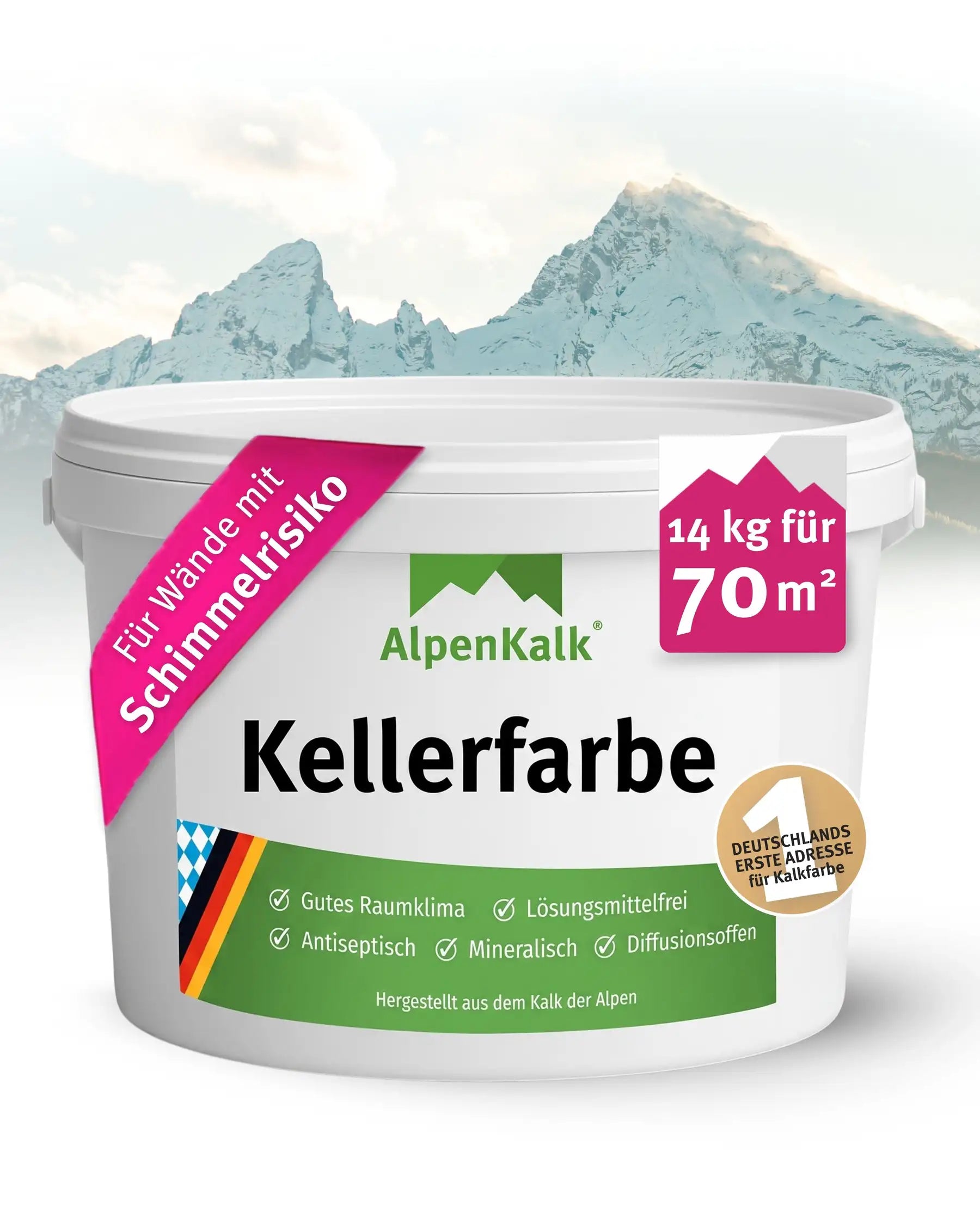 Kellerfarbe - Kalkfarbe 14 kg  / ca. 70 m²