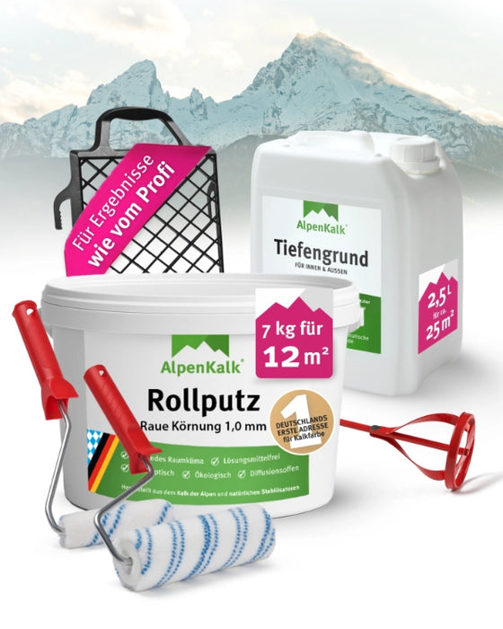 Rollputz RAU 7 kg (ca. 12 m²) Starterpaket