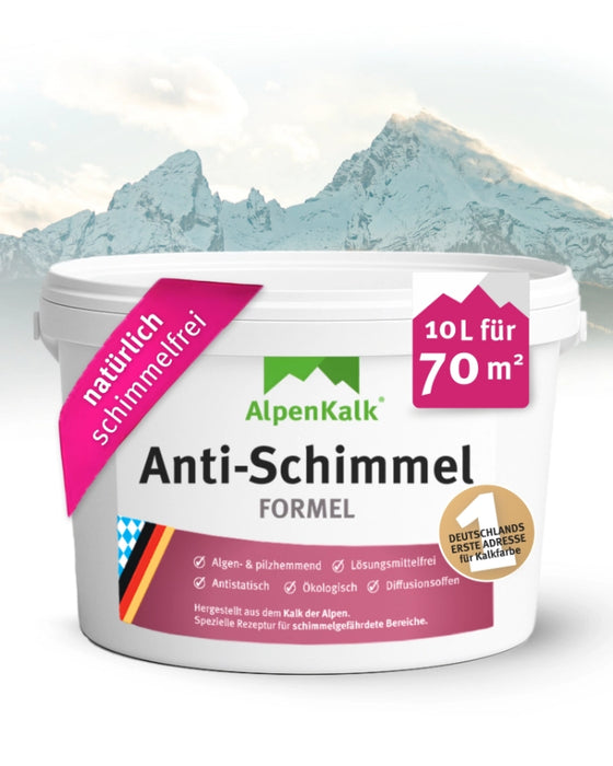 Anti-Schimmelfarbe - Kalkfarbe mit Anti-Schimmel-Formel  10l / ca. 70 m²