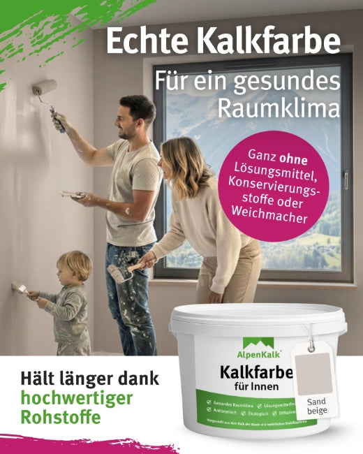 Kalkfarbe INNEN Sand-Beige 14 kg (65 m²)