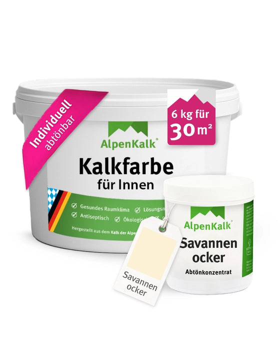 Kalkfarbe INNEN Savannen-Ocker 6 kg (30 m²)