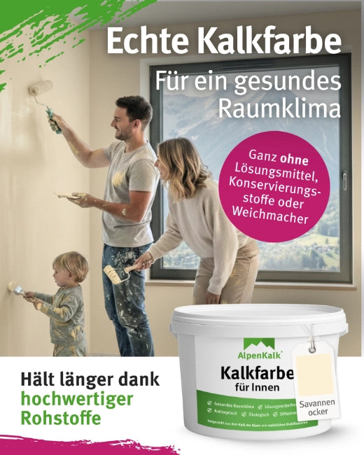 Kalkfarbe INNEN Savannen-Ocker 14 kg (65 m²)