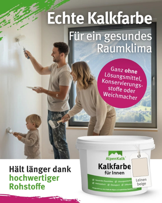Kalkfarbe INNEN Leinen-Beige 14 kg (65 m²)
