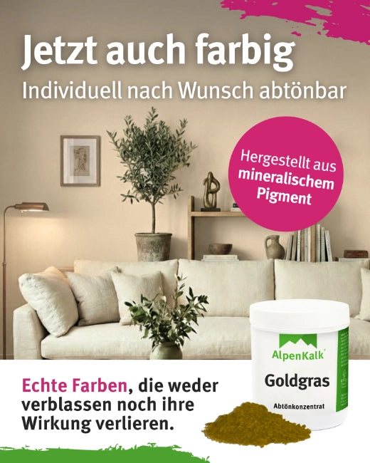 Kalkfarbe INNEN Gold-Gras 14 kg (65 m²)