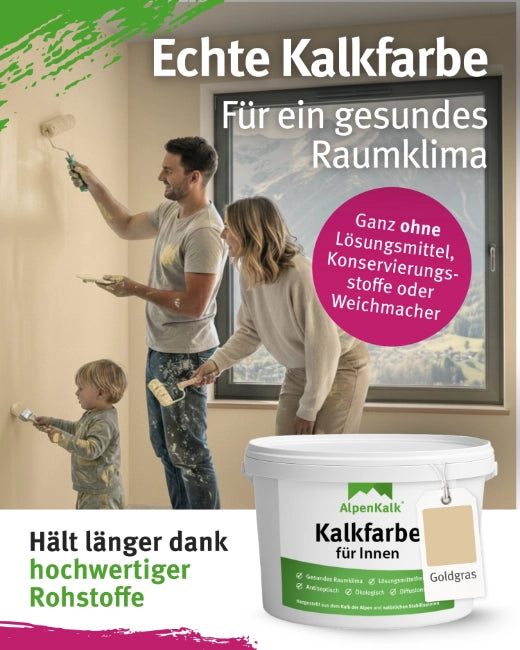 Kalkfarbe INNEN Gold-Gras 14 kg (65 m²)