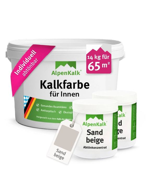 Kalkfarbe INNEN Sand-Beige 14 kg (65 m²)