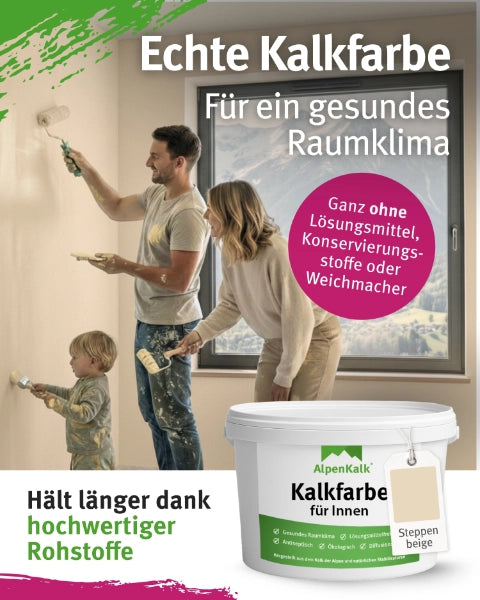 Kalkfarbe INNEN Steppen-Beige 14 kg (65 m²)